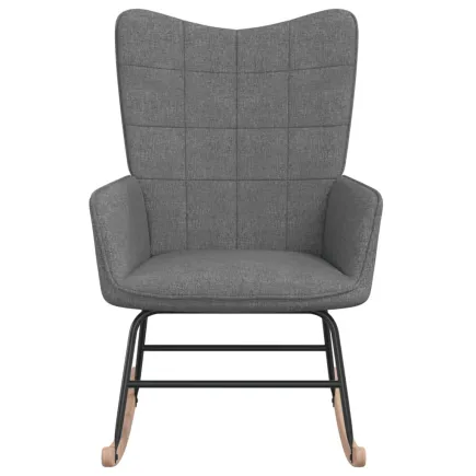 Chaise à bascule Gris foncé Tissu 2