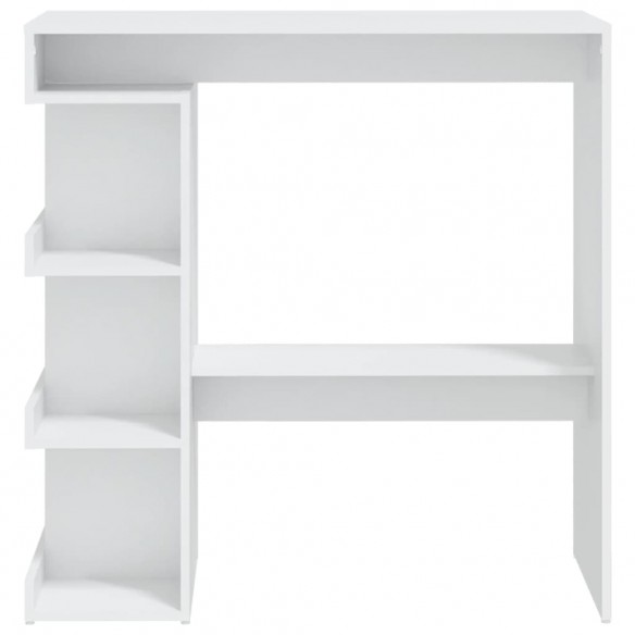 Table de bar étagère de rangement Blanc 100x50x101,5 cm Table de bar étagère de rangement Blanc 100x50x101,5 cm