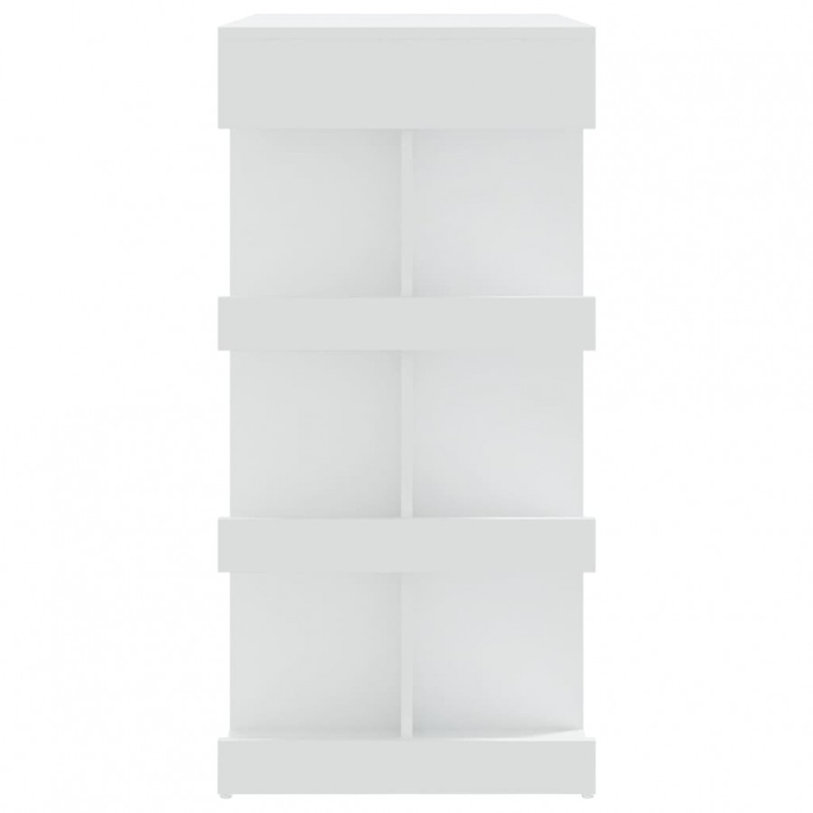 Table de bar étagère de rangement Blanc 100x50x101,5 cm