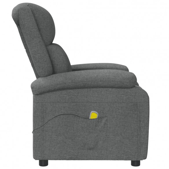 Fauteuil de massage Gris foncé Tissu Fauteuil de massage Gris foncé Tissu