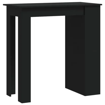 Table de bar avec rangement Noir 102x50x103,5 cm Aggloméré 2