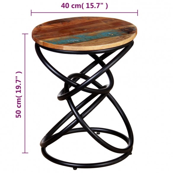 Table d'appoint Bois de récupération massif Table d'appoint Bois de récupération massif