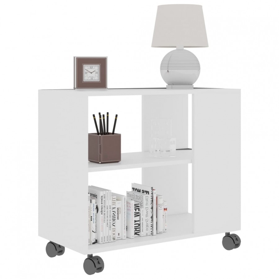 Table d'appoint Blanc 70x35x55 cm