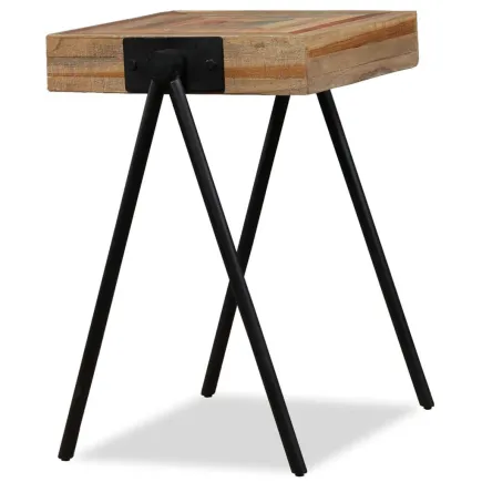 Table d'appoint Teck massif de récupération 2
