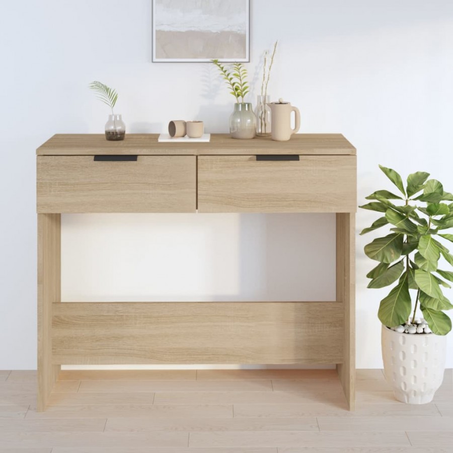 Table console Chêne sonoma 90x36x75 cm