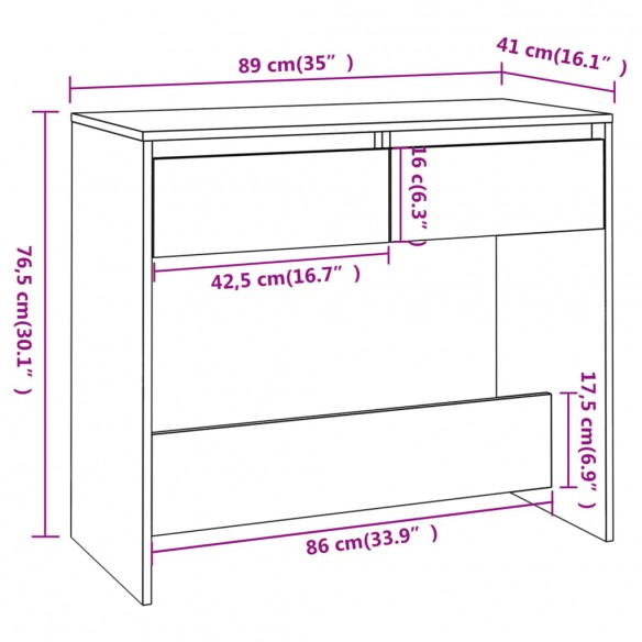 Table console Blanc 89x41x76,5 cm Acier Table console Blanc 89x41x76,5 cm Acier
