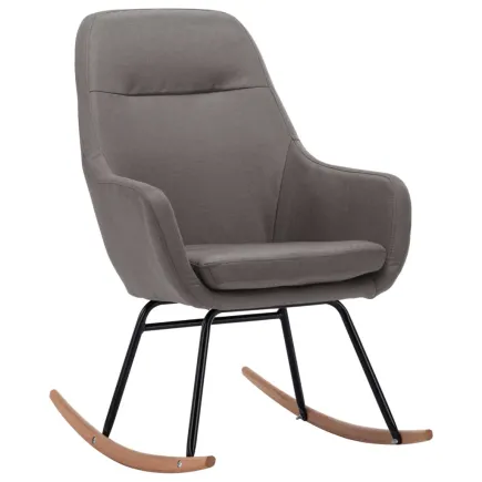 Chaise à bascule Gris clair Tissu 2