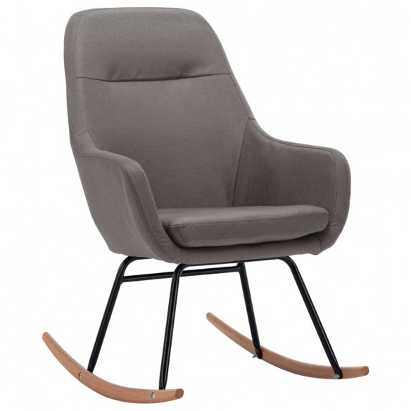 Chaise à bascule Gris clair Tissu Chaise à bascule Gris clair Tissu