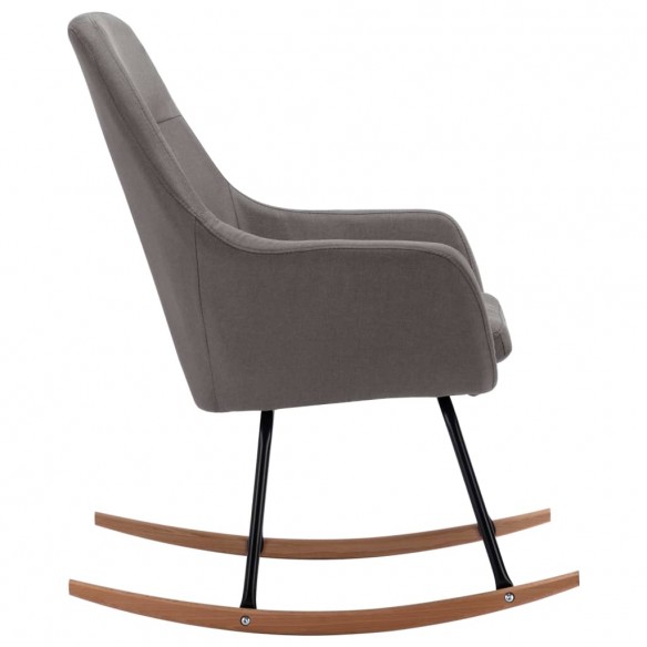 Chaise à bascule Gris clair Tissu Chaise à bascule Gris clair Tissu