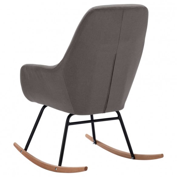Chaise à bascule Gris clair Tissu Chaise à bascule Gris clair Tissu