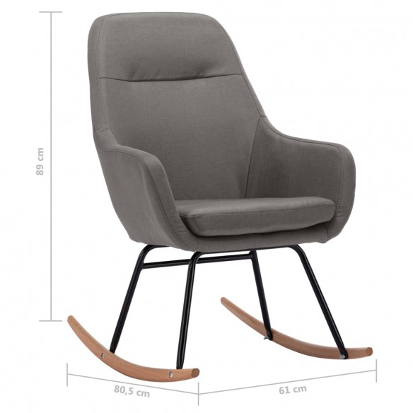 Chaise à bascule Gris clair Tissu Chaise à bascule Gris clair Tissu