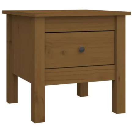 Table d'appoint Marron miel 40x40x39 cm Bois massif de pin 2