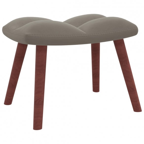 Chaise à bascule avec repose-pied Gris clair Velours Chaise à bascule avec repose-pied Gris clair Velours