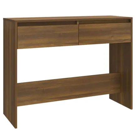 Table console Chêne marron 100x35x76,5 cm Aggloméré 2
