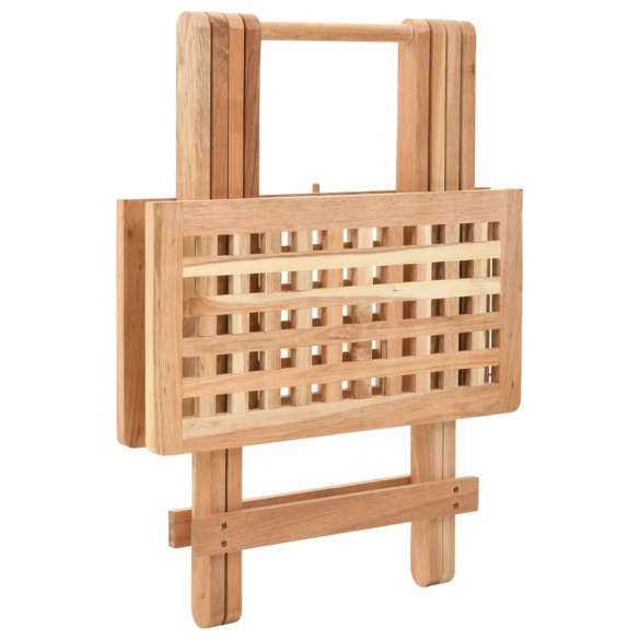 Table d'appoint pliante 50 x 50 x 49 cm Bois de noyer massif Table d'appoint pliante 50 x 50 x 49 cm Bois de noyer massif