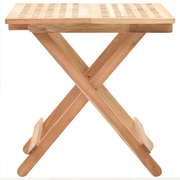 Table d'appoint pliante 50 x 50 x 49 cm Bois de noyer massif Table d'appoint pliante 50 x 50 x 49 cm Bois de noyer massif