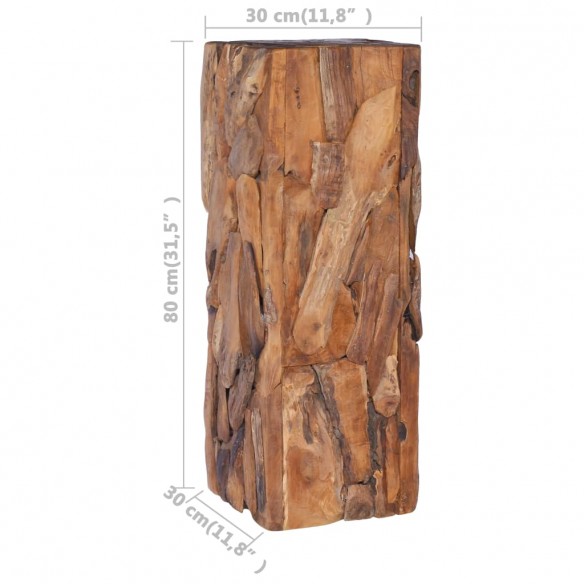Table d'appoint 30x30x80 cm Bois de teck solide Table d'appoint 30x30x80 cm Bois de teck solide