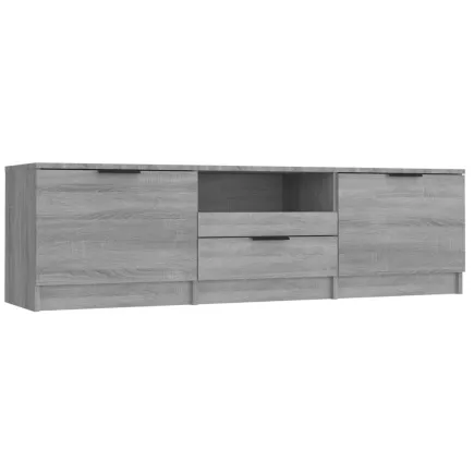 Meuble TV Sonoma gris 140x35x40 cm  2