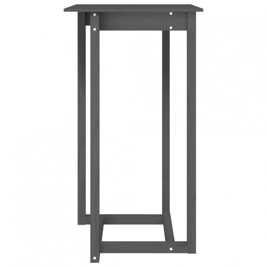 Table de bar Gris 60x60x110 cm Bois massif de pin