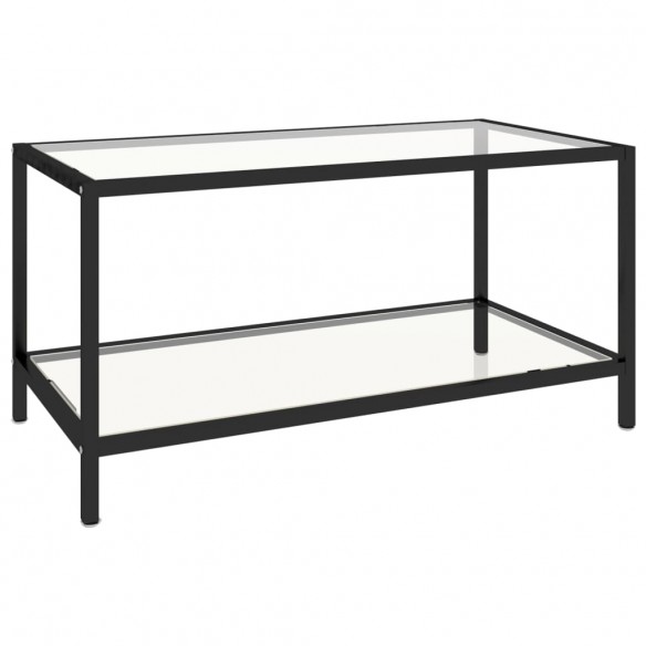 Tables à thé 2 pcs Verre trempé Transparent Tables à thé 2 pcs Verre trempé Transparent