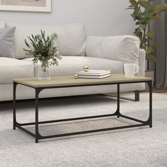 Table basse Chêne sonoma 102x50x40 cm  et fer