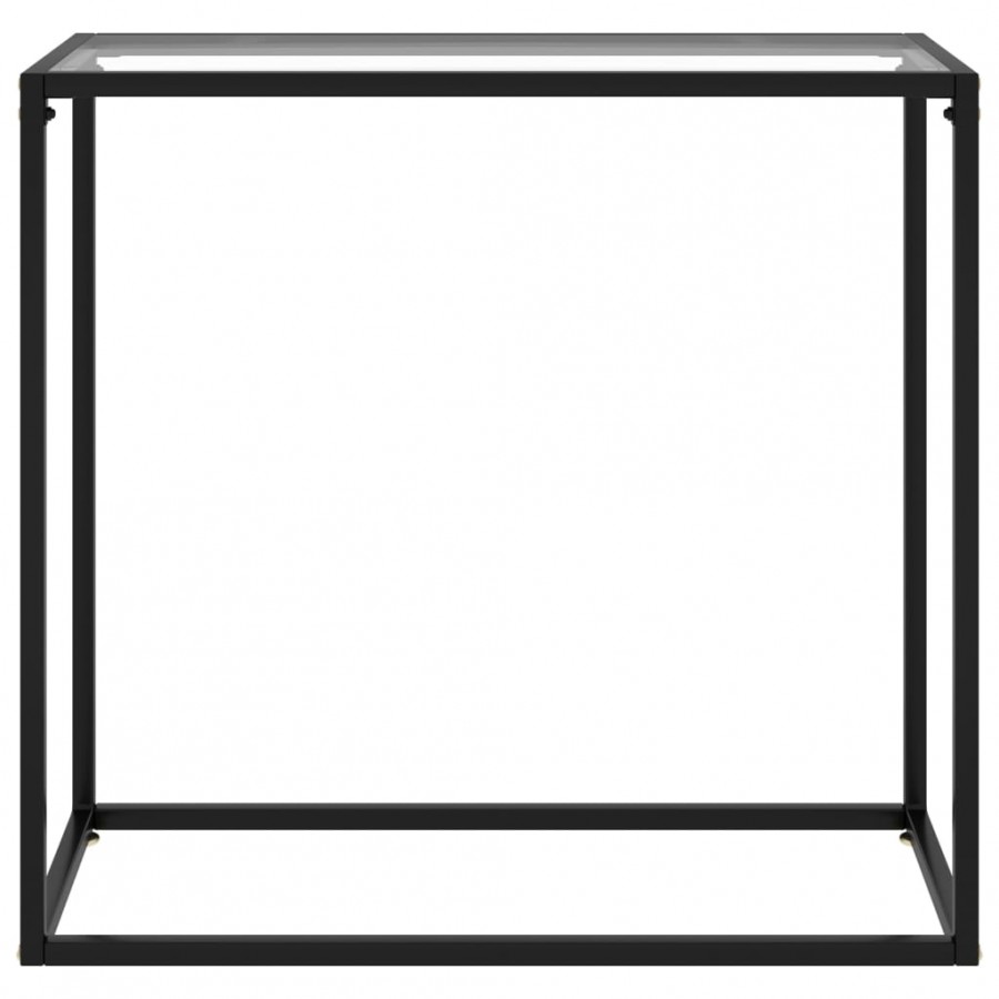 Table console Transparent 80x35x75 cm Verre trempé
