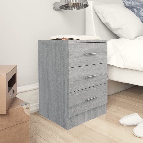 Table de chevet Sonoma gris 38x35x56 cm 