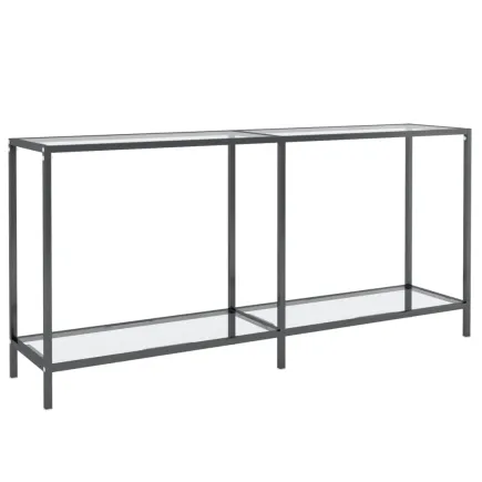Table console Transparent 160x35x75,5 cm Verre trempé 2