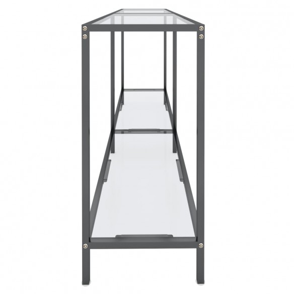 Table console Transparent 160x35x75,5 cm Verre trempé Table console Transparent 160x35x75,5 cm Verre trempé