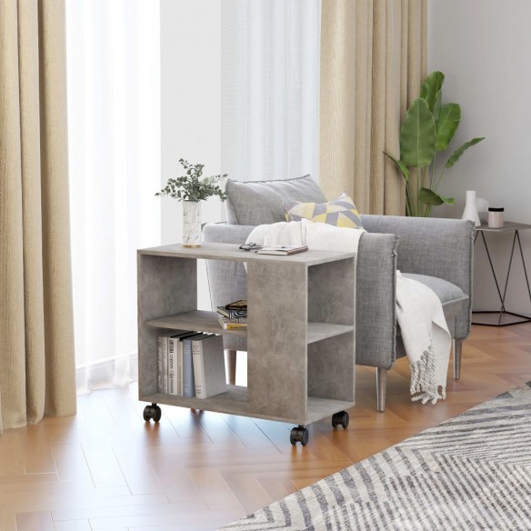 Table d'appoint Gris béton 70x35x55 cm 