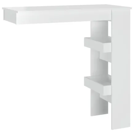 Table bar mural Blanc Brillant 102x45x103,5cm  2