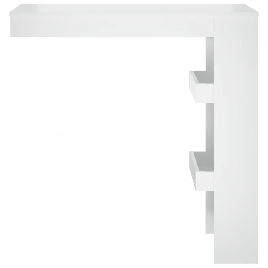 Table bar mural Blanc Brillant 102x45x103,5cm