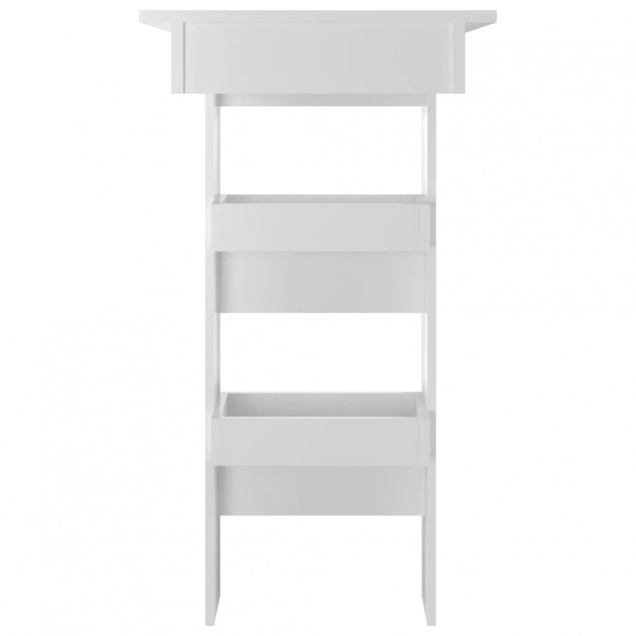 Table bar mural Blanc Brillant 102x45x103,5cm