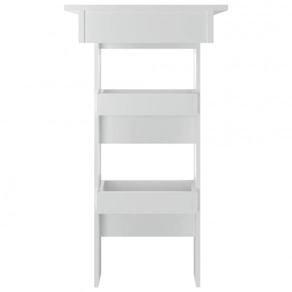 Table bar mural Blanc Brillant 102x45x103,5cm  Table bar mural Blanc Brillant 102x45x103,5cm