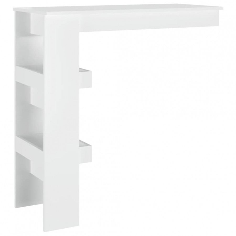 Table bar mural Blanc Brillant 102x45x103,5cm