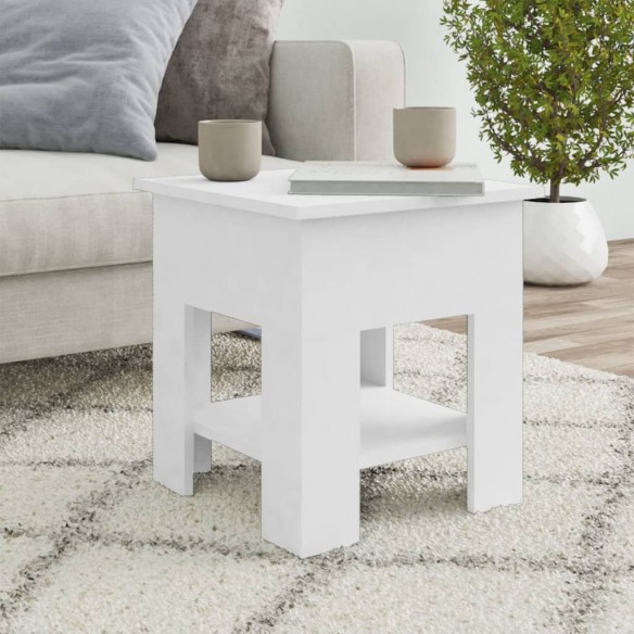 Table basse Blanc 40x40x42 cm 