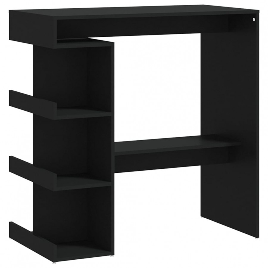 Table de bar étagère de rangement Noir 100x50x101,5 cm