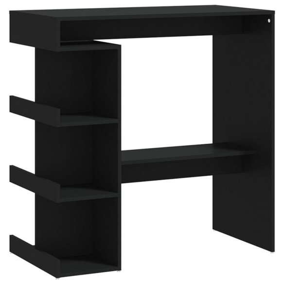 Table de bar étagère de rangement Noir 100x50x101,5 cm Table de bar étagère de rangement Noir 100x50x101,5 cm