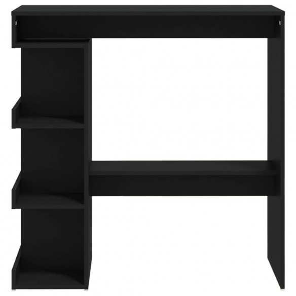 Table de bar étagère de rangement Noir 100x50x101,5 cm Table de bar étagère de rangement Noir 100x50x101,5 cm