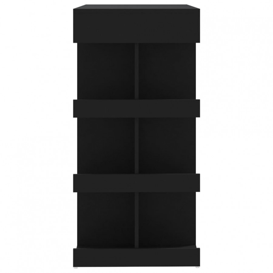 Table de bar étagère de rangement Noir 100x50x101,5 cm
