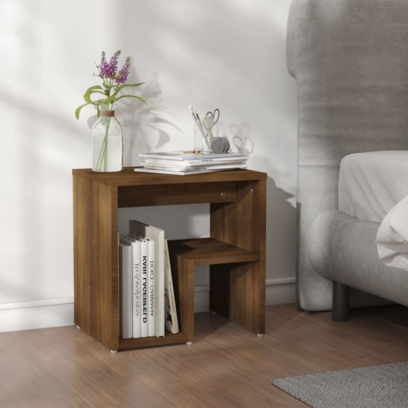 Table de chevet Chêne marron 40x30x40 cm 