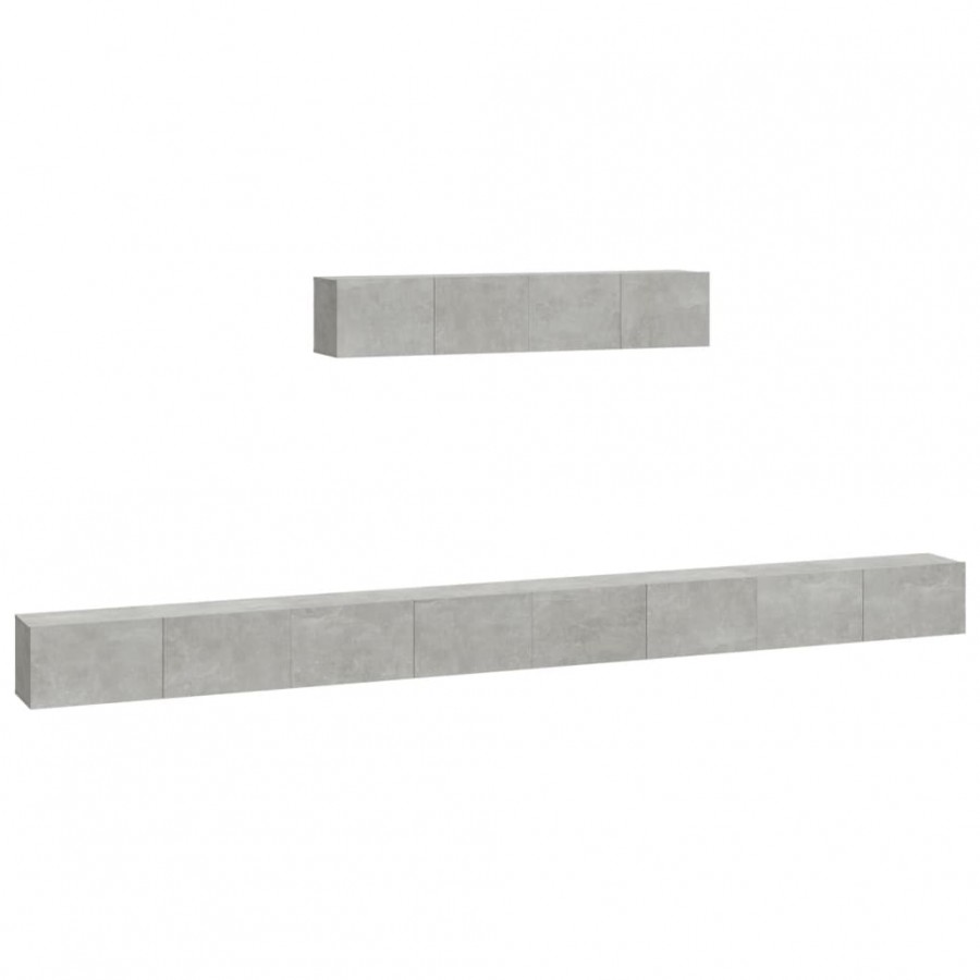 Ensemble de meubles TV 6 pcs Gris béton 