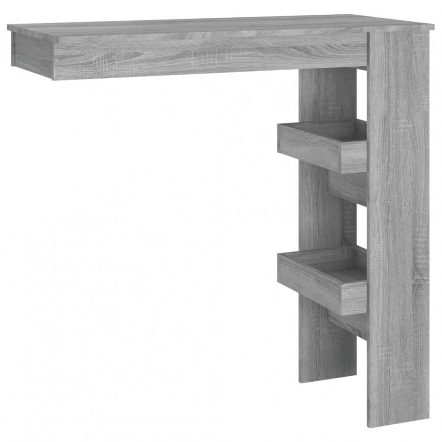 Table bar murale Sonoma gris 102x45x103,5 cm 
