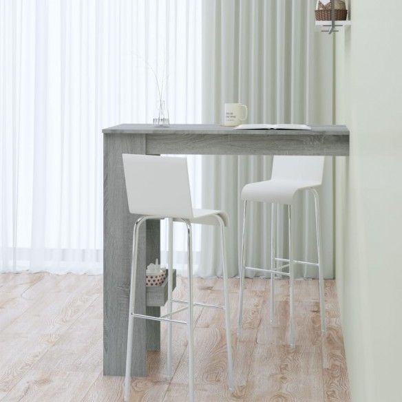 Table bar murale Sonoma gris 102x45x103,5 cm 