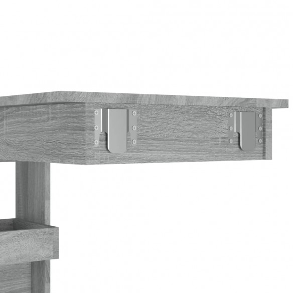 Table bar murale Sonoma gris 102x45x103,5 cm 