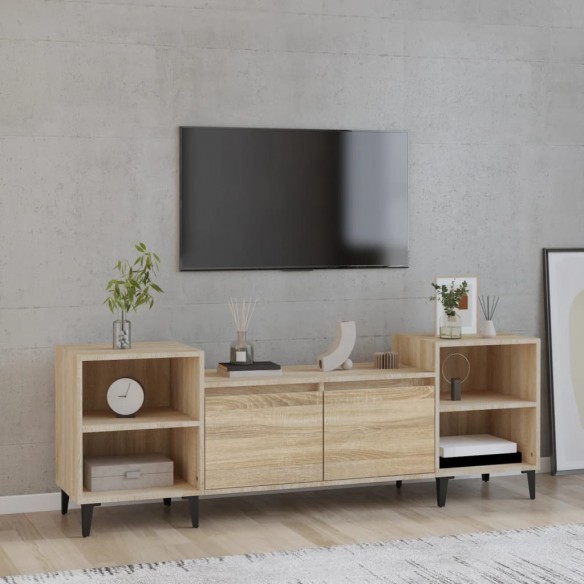 Meuble TV Chêne sonoma 160x35x55 cm 