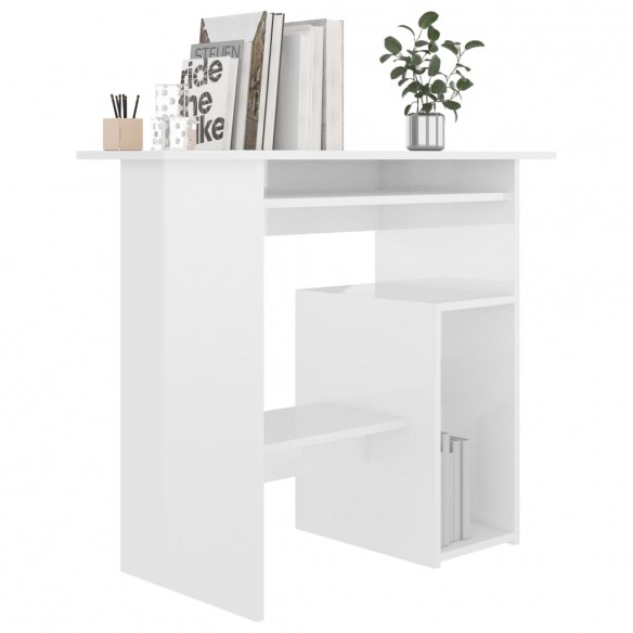 Bureau Blanc brillant 80 x 45 x 74 cm Aggloméré Bureau Blanc brillant 80 x 45 x 74 cm Aggloméré