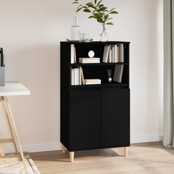 Buffet haut Noir 60x36x110 cm 
