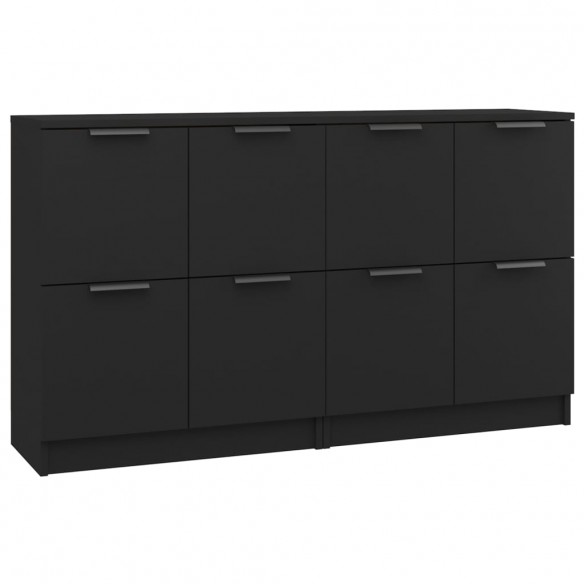 Buffets 2 pcs Noir 60x30x70 cm 