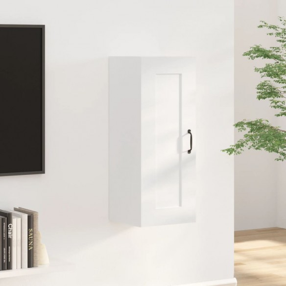 Armoire suspendue Blanc brillant 35x34x90 cm 